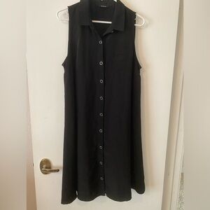 XOXO, Plus size XXL, Black, fully button up maxi dress, sleeveless with collar